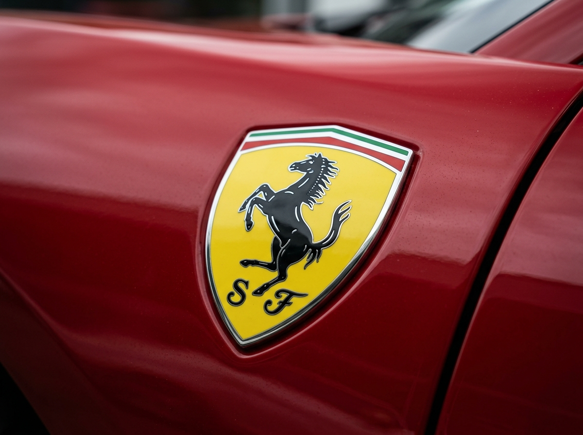 Ferrari prancing horse logo red brand emblem